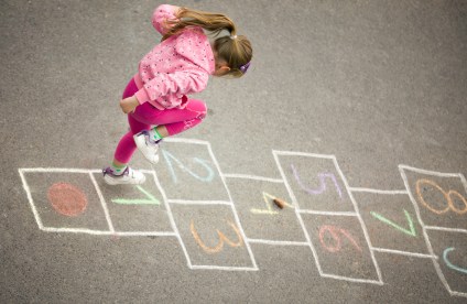 girl on the hopscotch